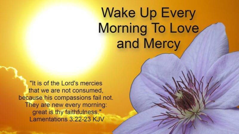 Wake Up Every Morning To Love and Mercy